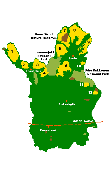 Map of Northern Wilderness Areas